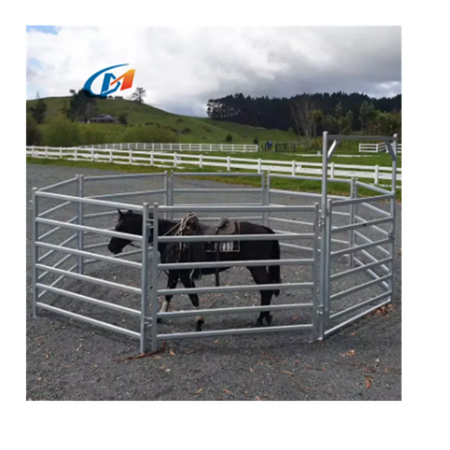Wholesale Bulk 4 rails Livestock Horse Arena Fencing Black PVC Used Cattle Fence Panels and Post