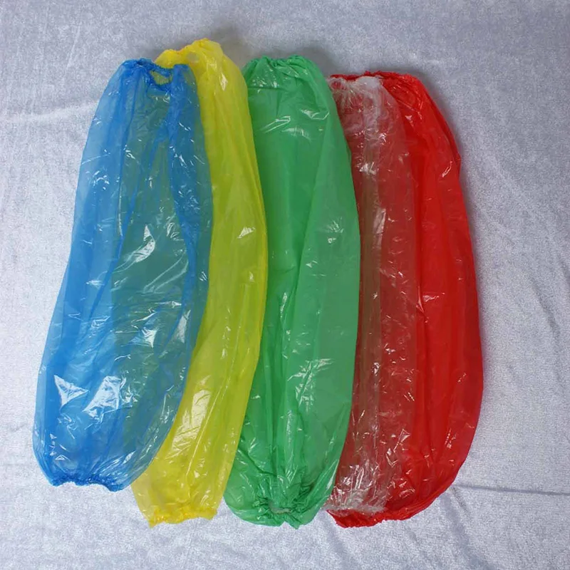 Cheapest  Waterproof Protective Surgical Plastic Disposable PE Sleeve Cover for  Household Cleaning Food Processing Industry
