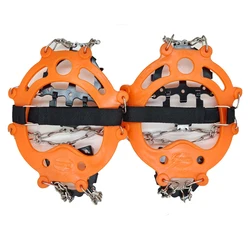 Outdoor 12 Teeth Ice Cleat Spikes Crampons Silicone Anti-skid Crampons