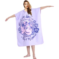 Manufacturers Straight Hair Hooded Cloak Bath Towel Beach Bath Bathrobe Microfiber Nylon Quick Dry Cloak For Children