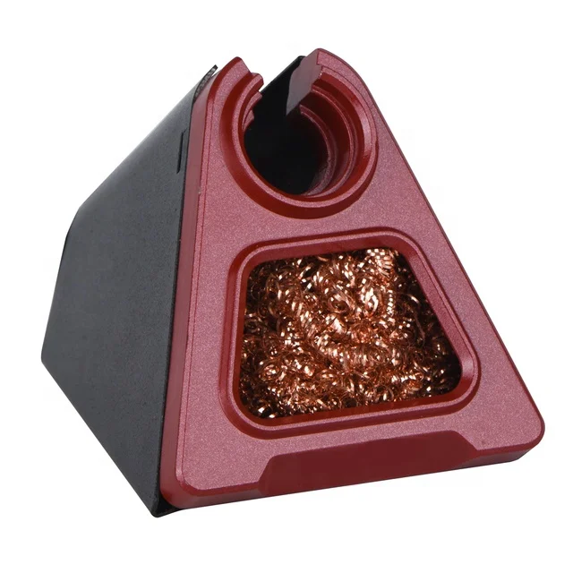 BOSTEK High Quality Soldering Station Support Stand Soldering Iron Holder with Brass Coil Tip Cleaner