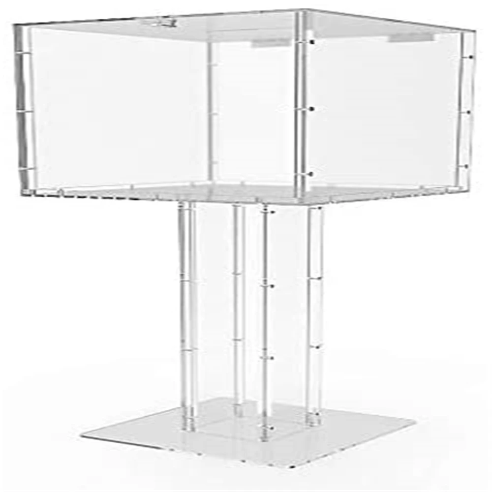 Clear Acrylic Large  Charity Donation Transparent Poll Collection Ballot Box
