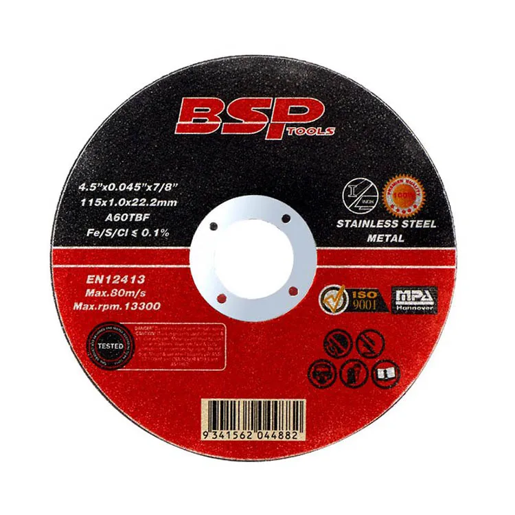 Good Quality 4.5 inch Abrasive Disc 1mm for Cutting Inox and Stainless Steel