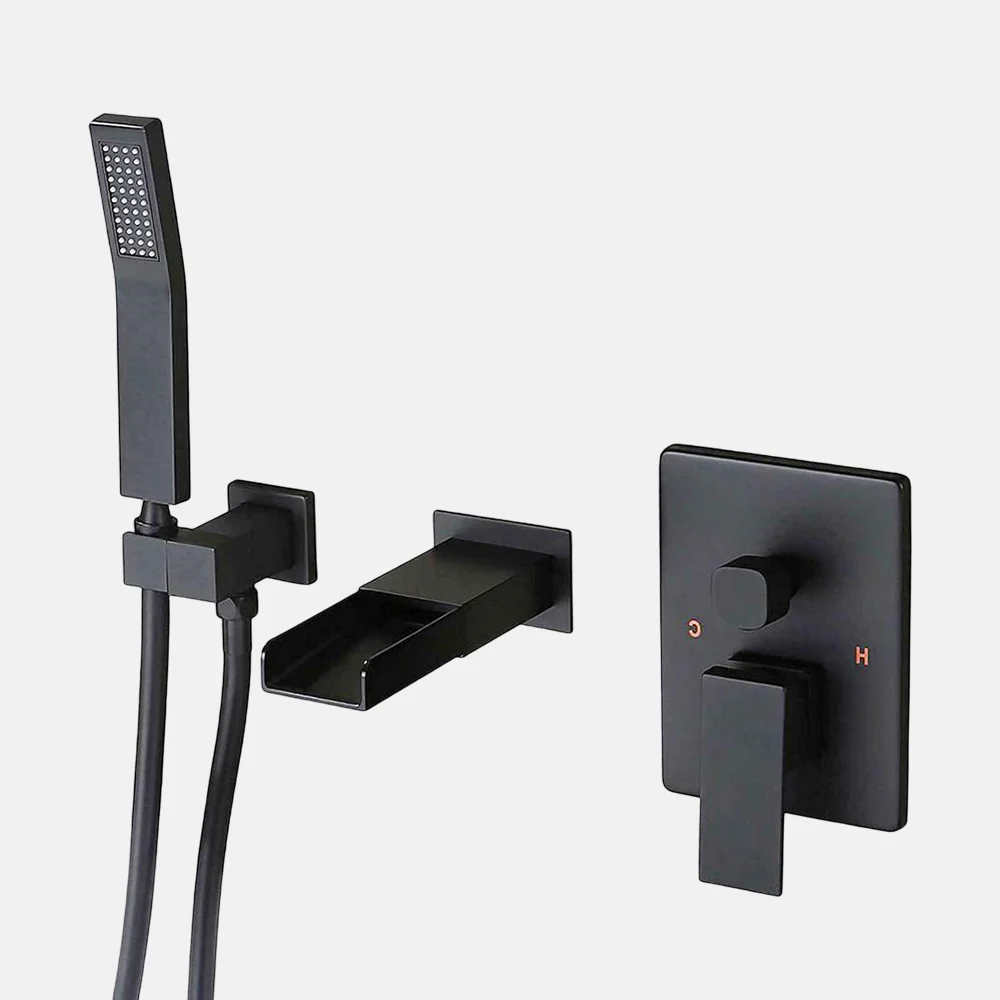 Hot Selling Contemporary Chrome Bathroom Shower Faucet Set Thermostatic Brass Tub Bathtub Faucet