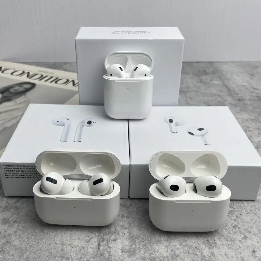 Fast shipping US original With Appled Logo Strong Bass 1:1 Appled Airpodes Pro Gen 2 Air 3 2 Pods Wireless Earphone Air Pro 3