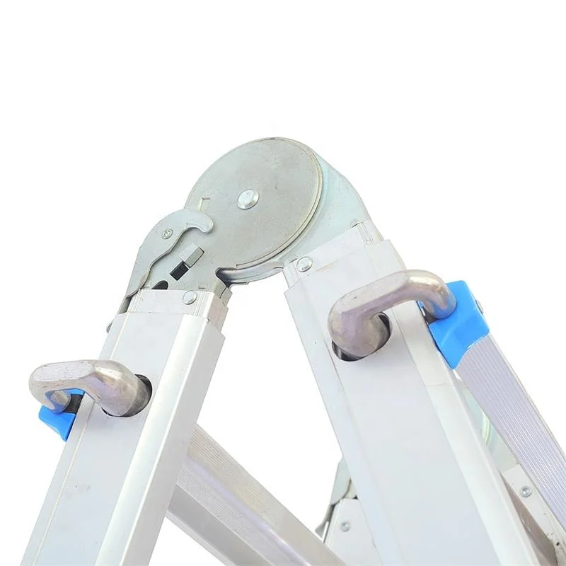 4x8 Step Aluminum Folding Multifunctional Ladder Folding Aluminum Stairs Climbing Ladder Telescopic Extension Ladder