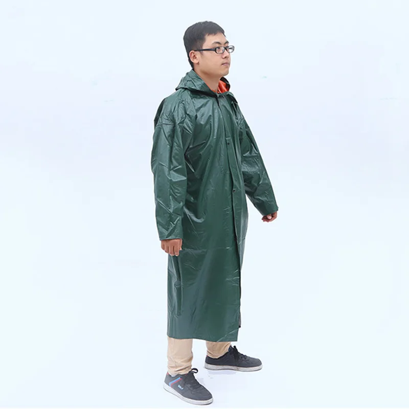 Adult army green coat type raincoat labor protection construction site WATERPROOF CYCLING outdoor travel one-piece poncho