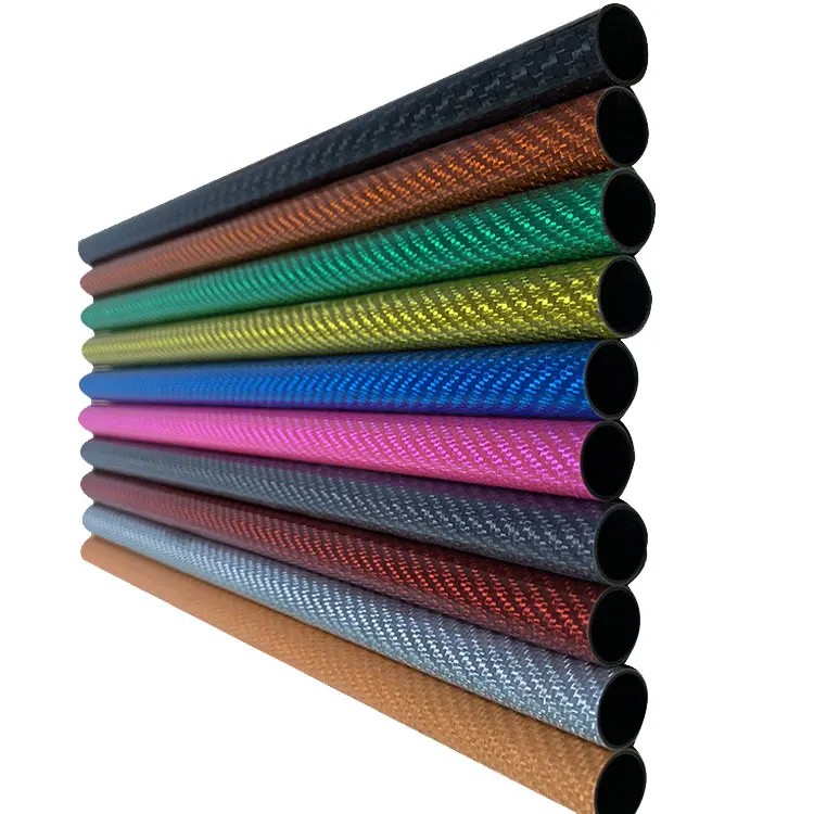 
Wholesale customized color 3k tube carbon fiber hollow tube can be customized style 