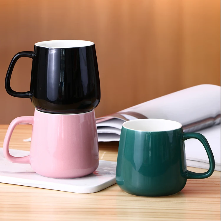 Personalized Warming Ceramic Mug with Handle - Porcelain Mug for Hot Drinks and Milk Custom Logo for Business Gifts