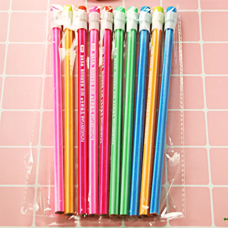 Wholesale Back To School Cheap Price Custom Standard Pencils Hb 2b 2h Lead Hexagonal Round Triangle Pencil With Eraser