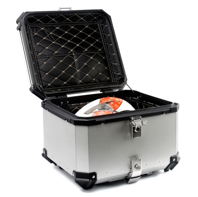 28L 36L 45L 55L 65L 80L 100L Aluminum Alloy motorcycle Tail Boxes luggage Waterproof Shockproof top box Motorcycle parts