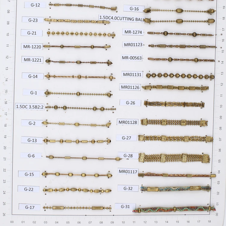 
Wholesale beaded brass chain in raw for Jewelry fashionable various models 