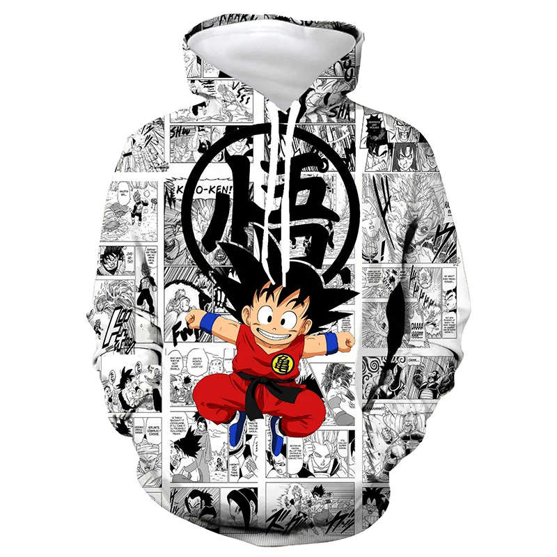 New autumn and winter models Fashion DBZ 3D Digital Printing Son Goku Anime clothes Hoodie Unisex Streetwear Casual Pullover