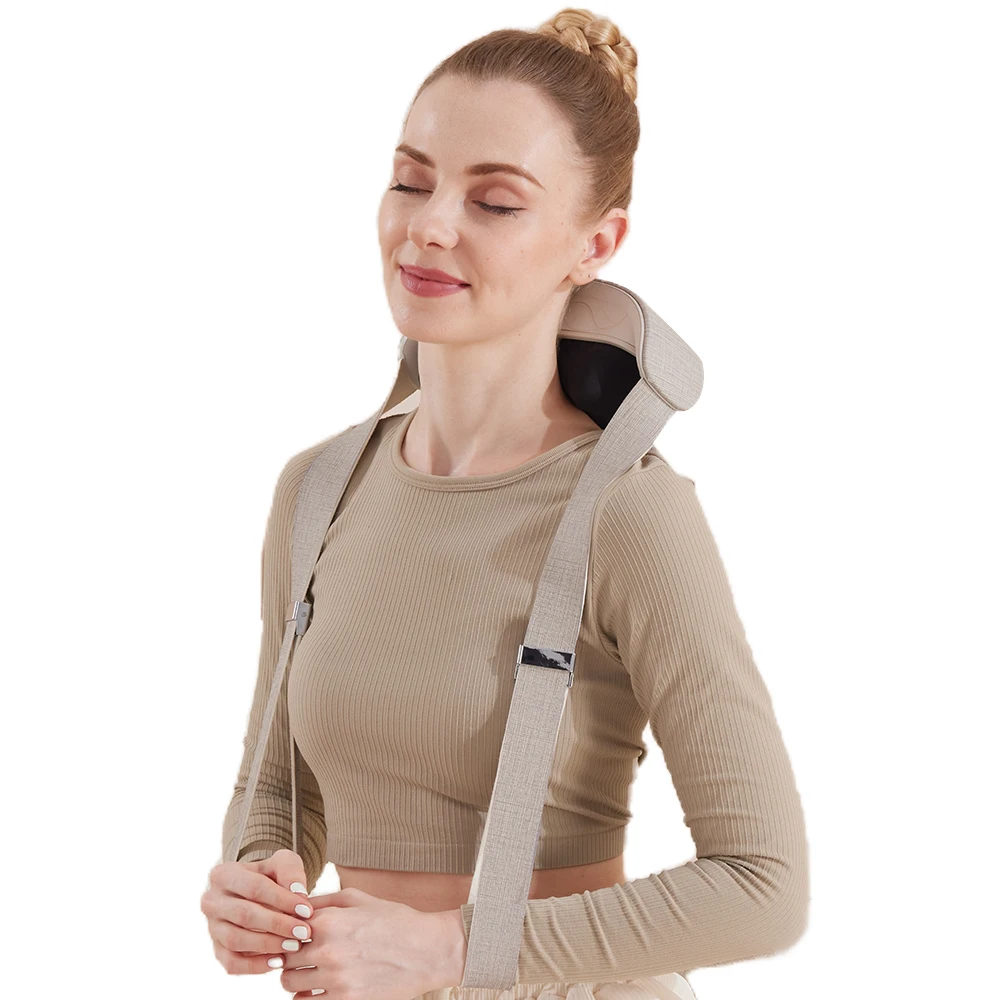 DARIUS Cervical Neck Massager with Heating and Kneading - Portable Electric Massager for Neck and Shoulder Pain