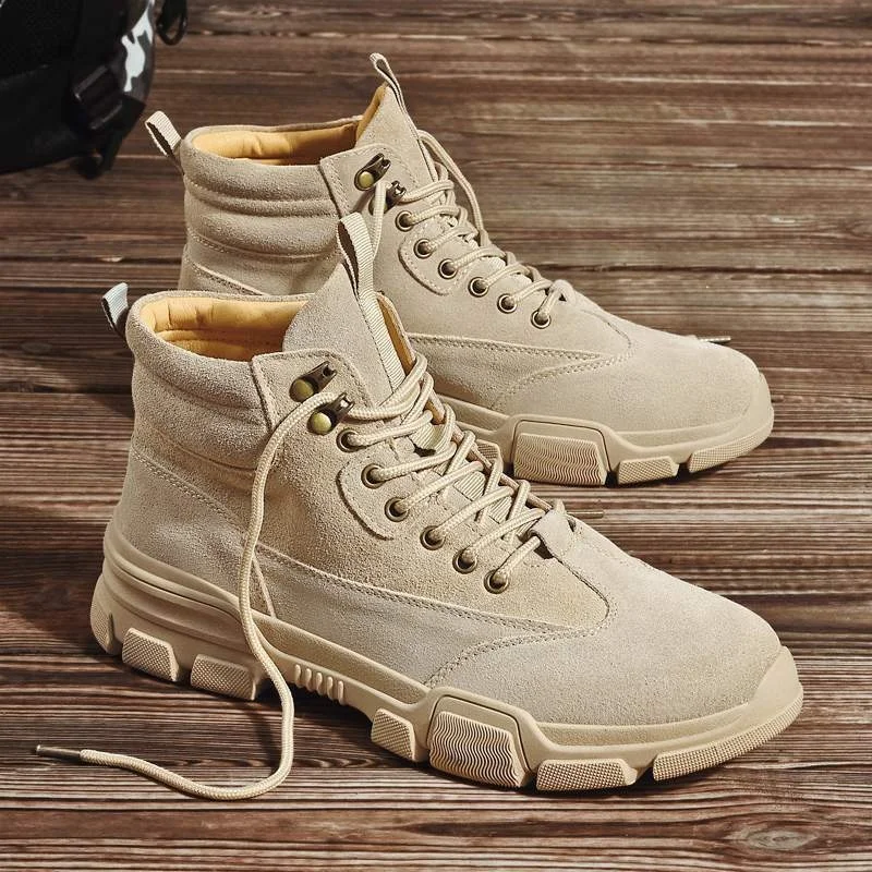 
Fashion Sports style breathable lace up ankle martin leather boots 