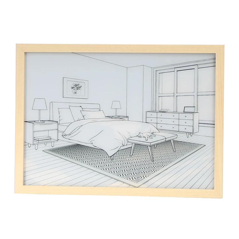 3d Led Painting Wooden Photo Frame Wall Art Home Decor Led Frame Lamp 3 Color Bedside Light Painting With 3 Color