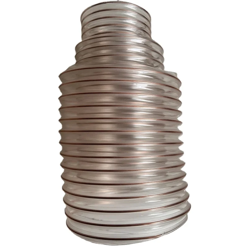 250 мм супер гибкий высококачественный противопожарный антистатический полиуретановый воздуховодный шланг для производства пыли и