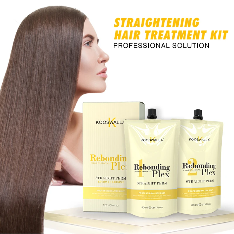 Kooswalla 2023 New Arrive Permanent Cold Perm Rebonding Hair Straightening Cream In Pouch