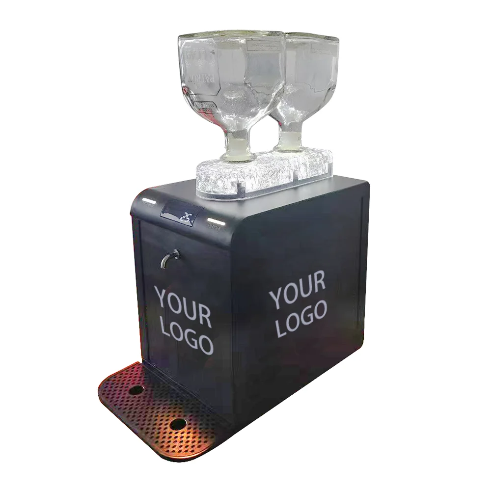 2 Bottles Liquor Cold Vodka Bottle Ice Refrigerator Chiller Dispenser Machine