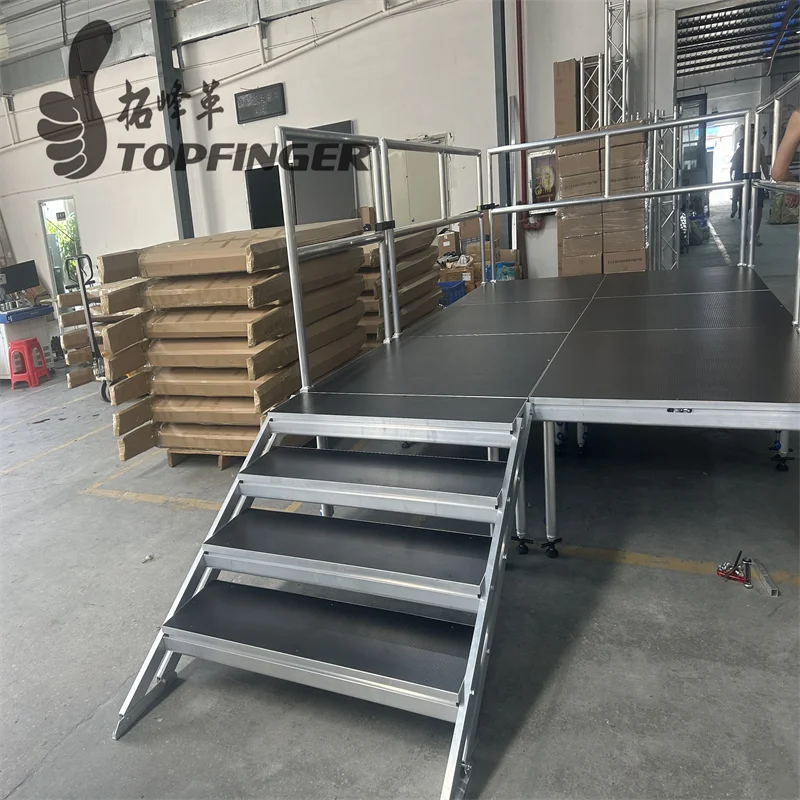 Topfinger Hot sell Carpeted Portable Stage easy setup aluminum stage