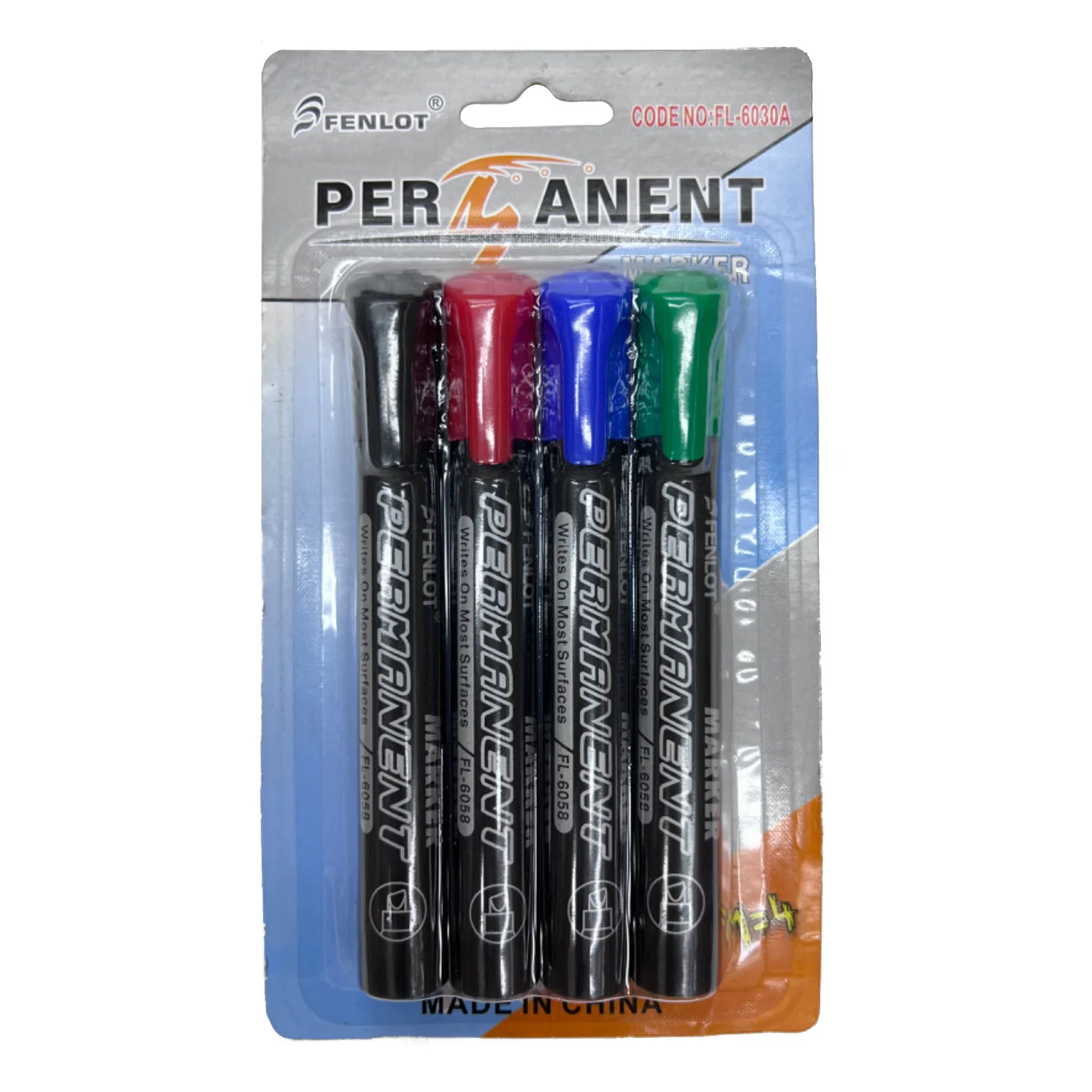 Fenlot 4 pcs set Promotional Non Toxic alcohol permanent marker pen international color waterproof permanent marker for office