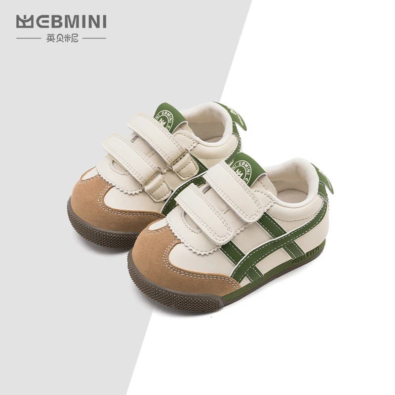Ebmini spring striped fashion all-match soft sole non-slip infants casual toddler board shoes
