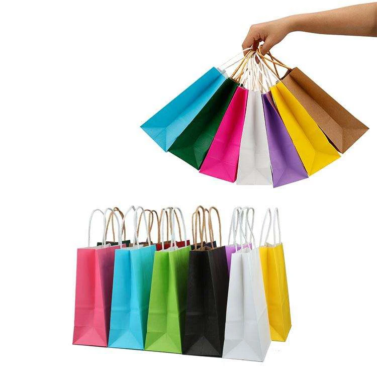 2024 New Products Luxury Recycled Custom Gift Bag Paper Shopping Bag Food Paper Bag With Handles