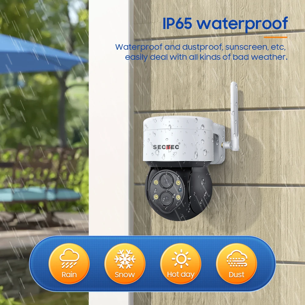 Sectec HD 4MP10X зум CCTV камера IP Wifi наружная Водонепроницаемая 4MP сетевая мини