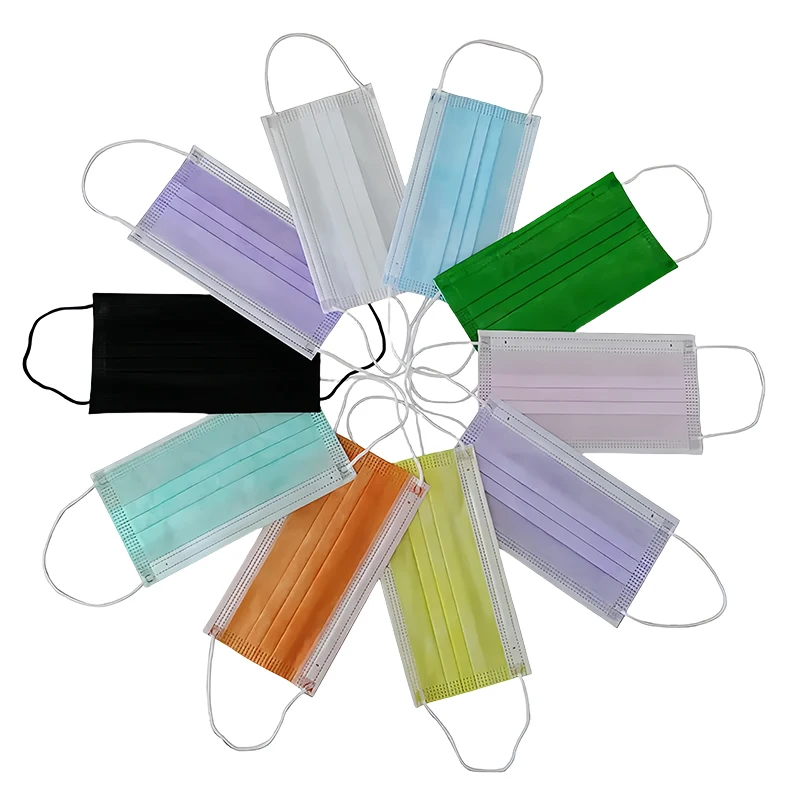 Disposable Surgical Isolation Personal Protective Dust Medical Masks in a variety of colors