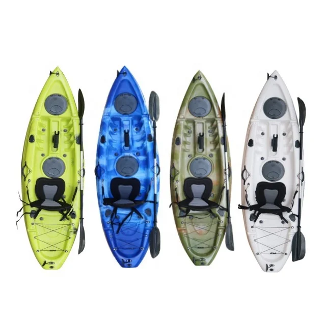 New designed small cheap fishing kayak with 4 fishing rod holders leisure kayak