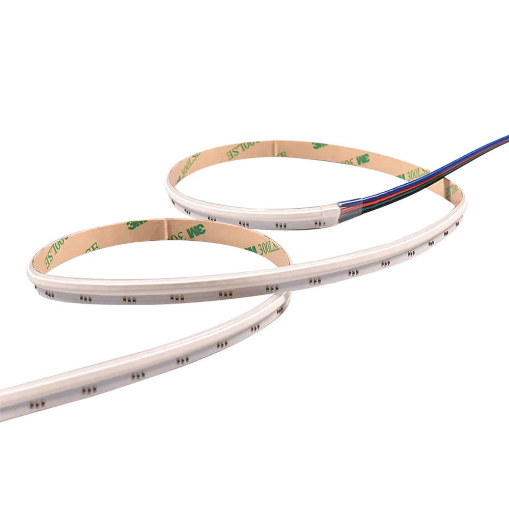 Новая полоса с боковым излучением COB 630 светодиодов/м гибкая лента в свободную точку разноцветная RGB 8 мм