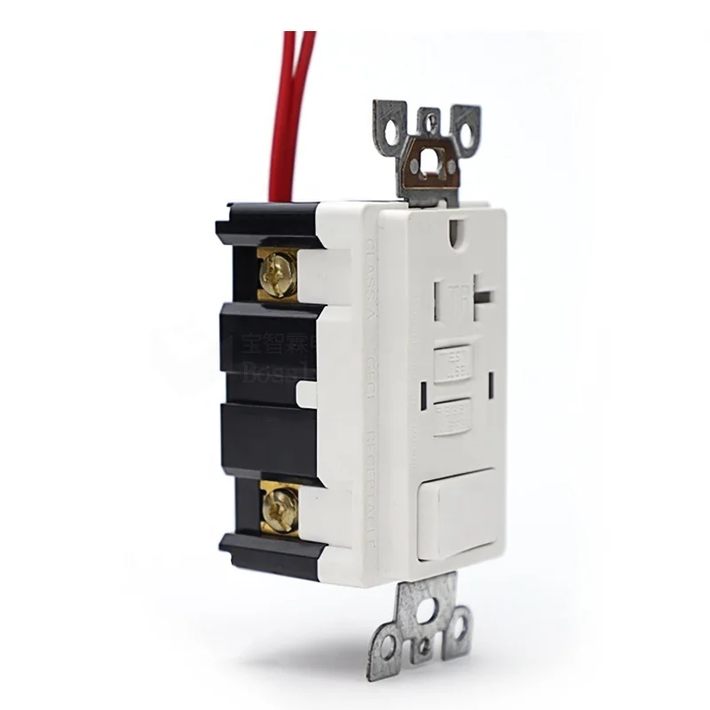 Shanghai Linsky UL Listed 20 Amp 125V self test GFCI outlet with switch GFCI Outlet Switch Combination