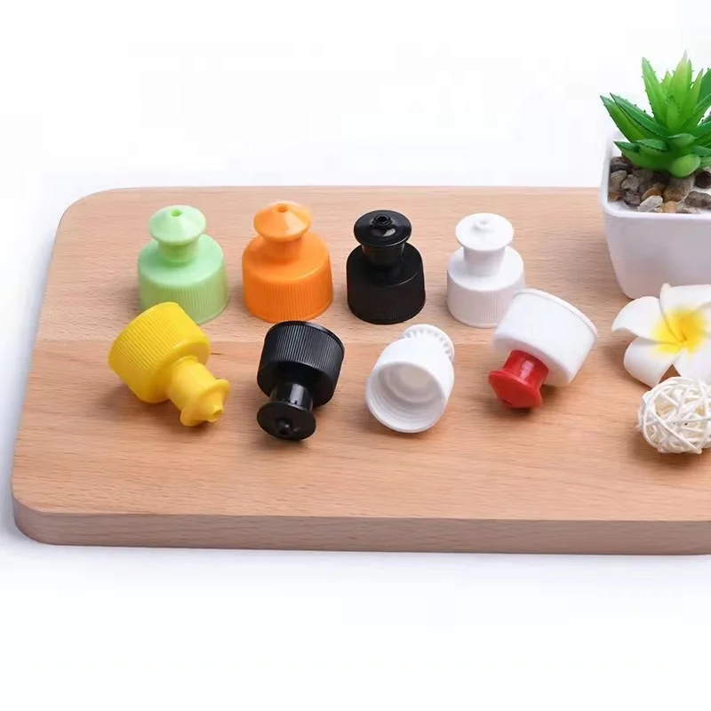 24/410 28 410 plastic spout cap Push Pull cap PP material Customizable screw cap for shampoo bottle