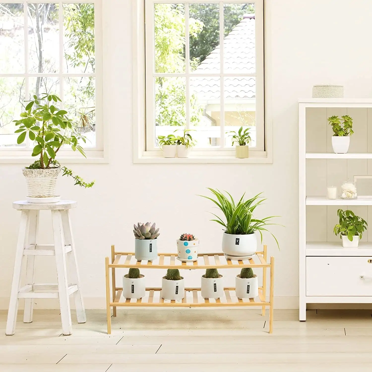 2 Tier Portable Shoe Rack For Sale Shoe Organizer Standing Boots Shelf for Entryway Bamboo Rack Shoes