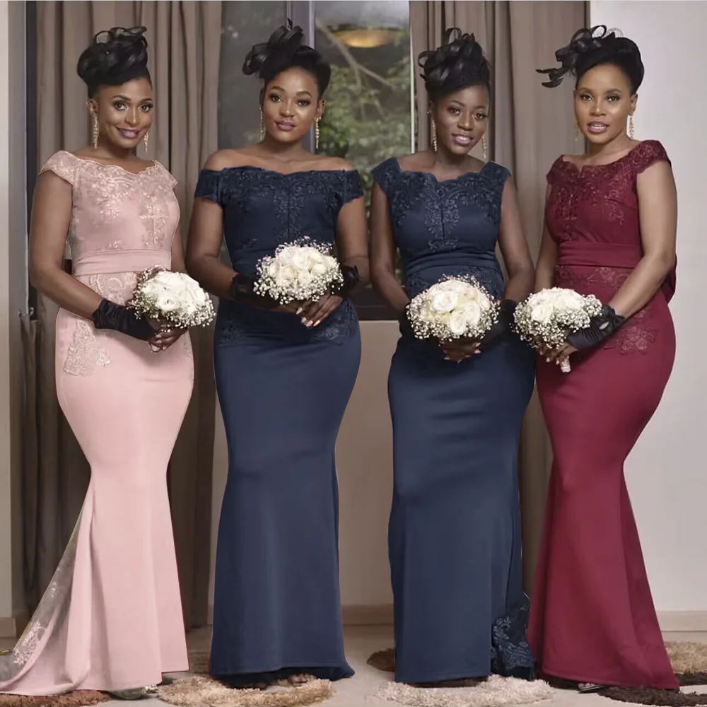 Limanying supply 2022 plus size long latest patterns green red pink burgundy bridesmaid dresses