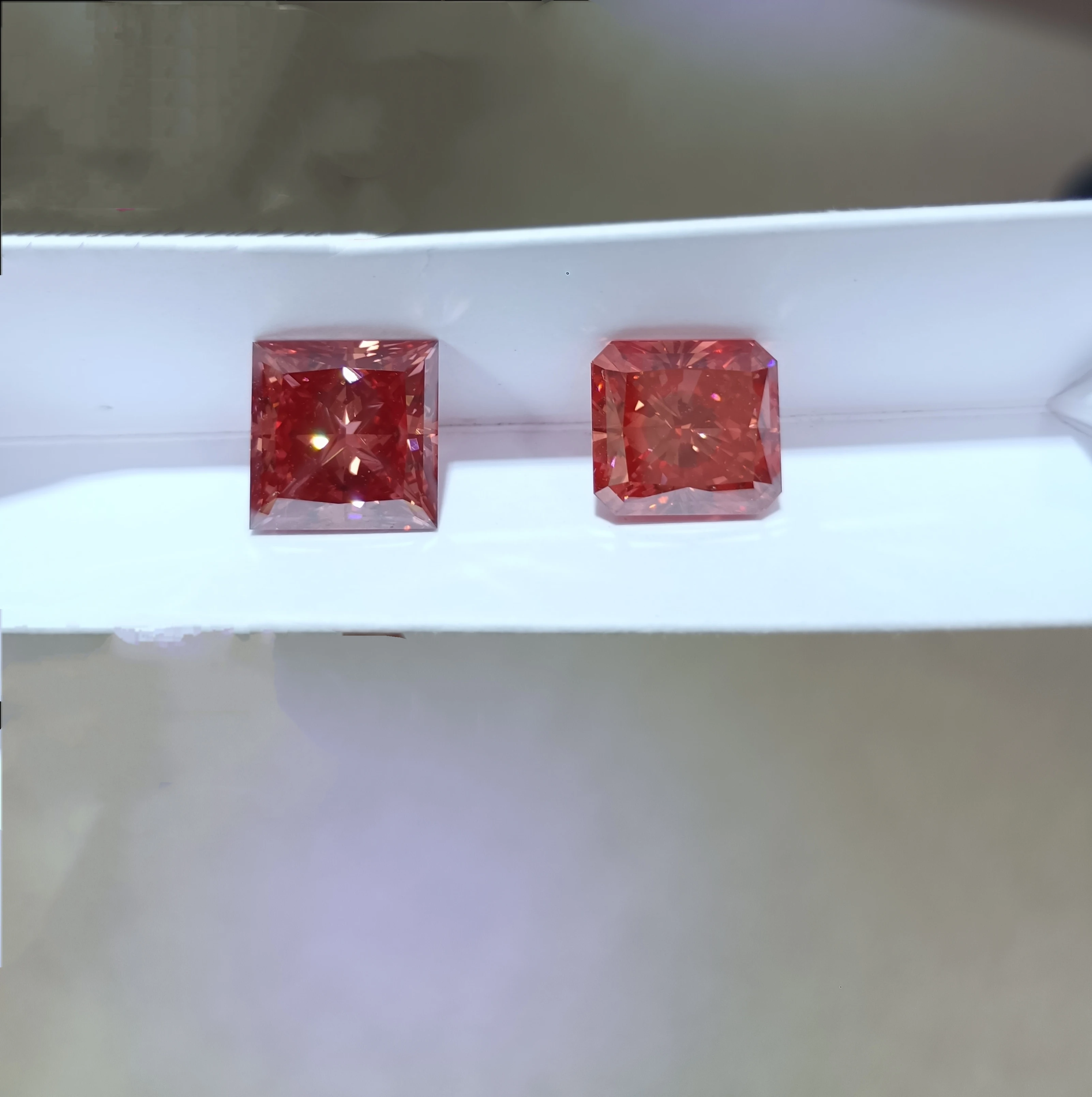 1-10carat HPHT Lab Grown IGI GIA NGTC Certified  Man Made Diamonds Red CVD Loose Lab Diamond Princess Cut Radiant Cut diamond