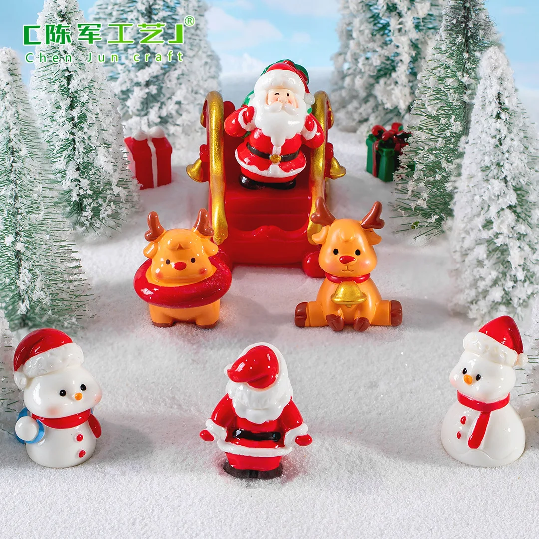 New Landscape Santa Claus Cute Snowman Crystal Ball Decoration Accessories Table Ornaments