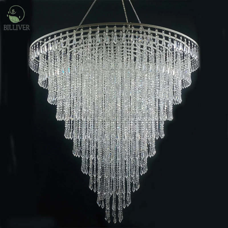 Hot Sale Acrylic Chandelier Crystal Drops Ceiling Modern Wedding Decoration Luminaire Beaded Chandelier Luxury Wedding