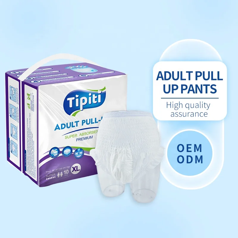 Free Sample Older Elderly People Ultra Thick Diapers for Adults Diapers Pants Disposable