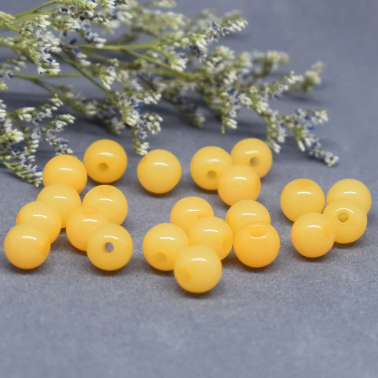 Diy accessories acrylic paint 6-30mm round beads jewellly spring dispersion beads handmade for making bracelet