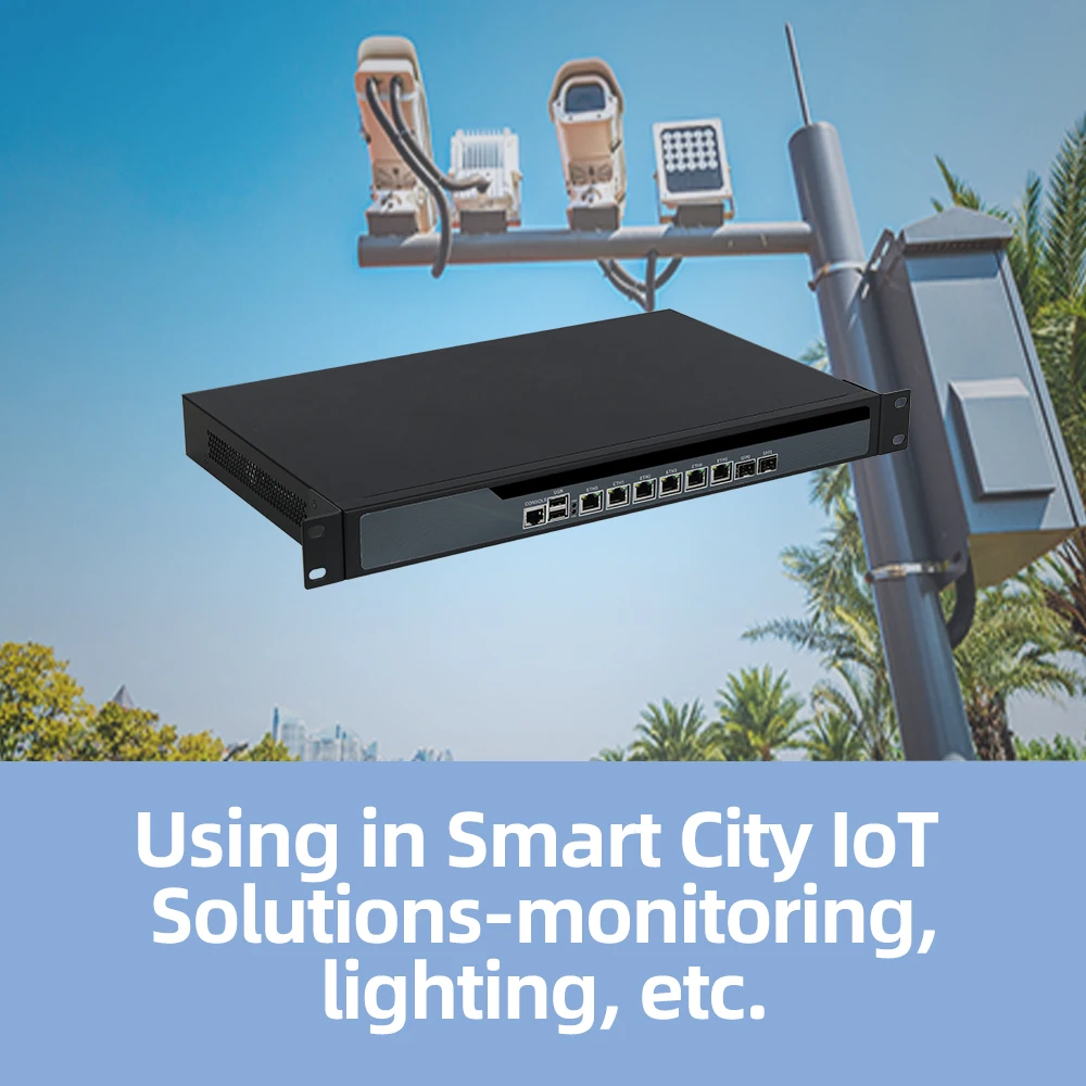 in-tel ce-leron 3865u 8GB DDR4 256GB mSATA 2 SFP Single Power 6 i211 I225 2.5GBE Lan pfSense VPN Firewall PC