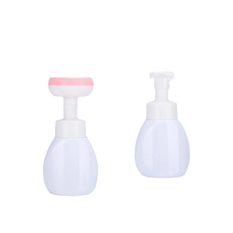 Flower Stamp Liquid Soap Dispenser Foam Pump Press Empty Bottle For Facial Cleanser Hand Soup Pump Bottle Bathroom Accessories