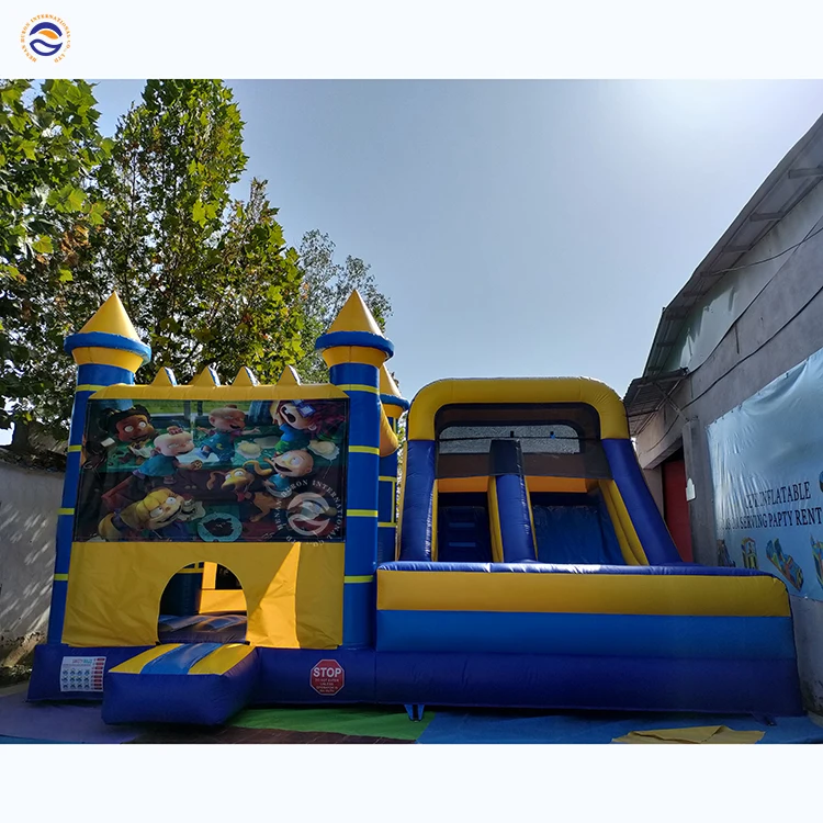 Huge Inflatable Trampoline Jumping Bouncy Castle Bounce House Combo Slide For Party