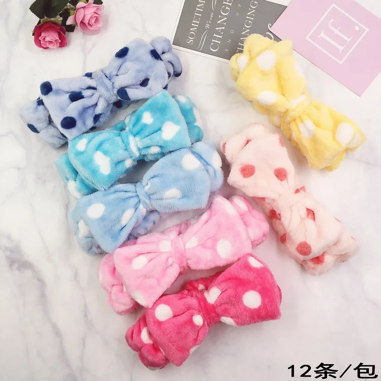 Wholesale Cute Colorful Design Elastic Headband Plush Butterfly Hair Band