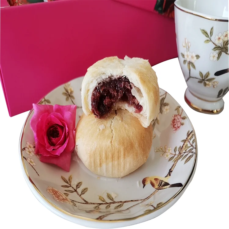 500 g Box Chinese Specialty Afternoon Tea Snack Rose Stuffing Flowers Pastry Dessert