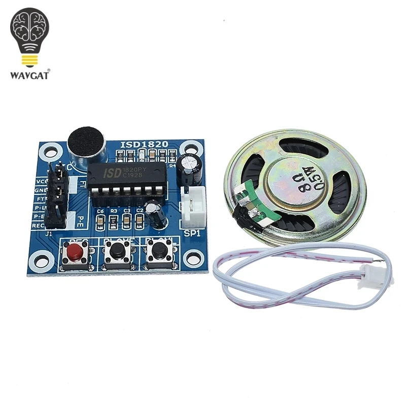 Модуль записи ISD1820, голосовой модуль, плата голоса, плата модуля телефона с микрофонами + громкоговоритель для arduino