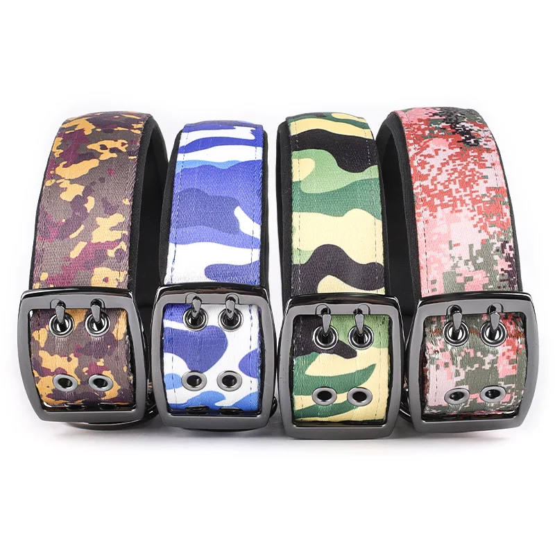 Designer rubber logo durable nylon  pet collars personalized soft sublimation neoprene metal buckle tactical dog collar