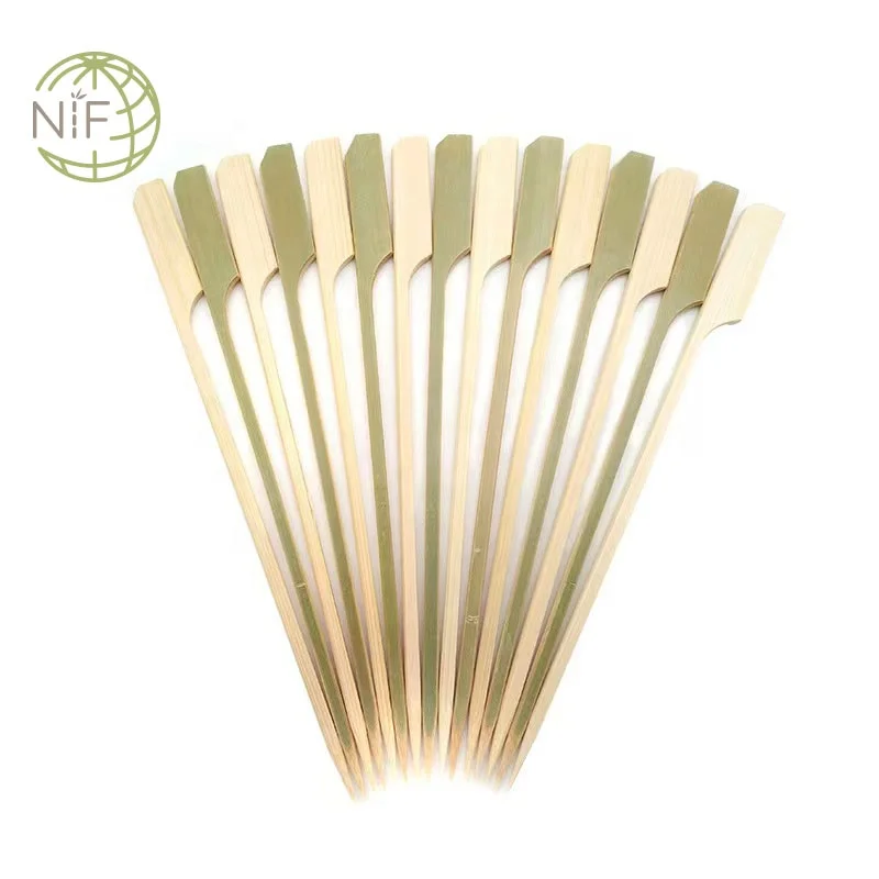 Party Supplies Thick Sharp Point Skewers Kebab Bamboo Stick For BBQ