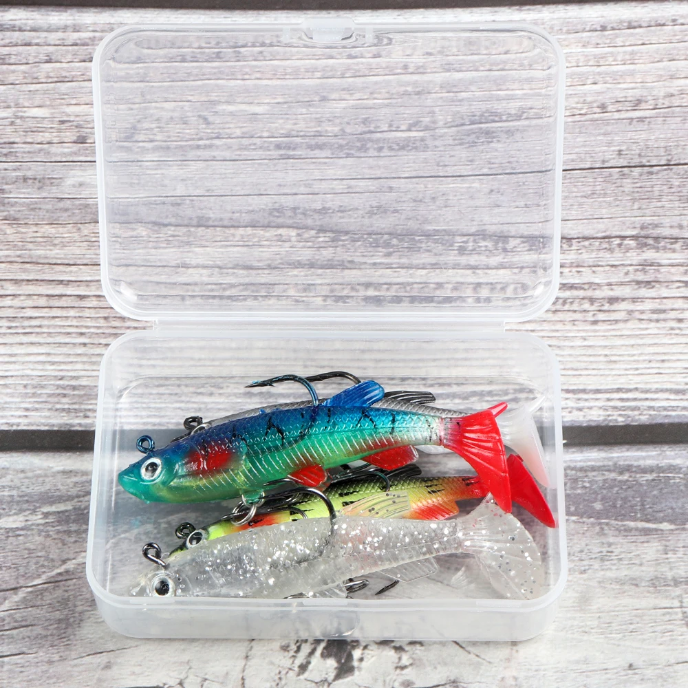 ACETOPWAY Best selling bulk 80mm 13g double tail plastic bait vibe soft fishing lures