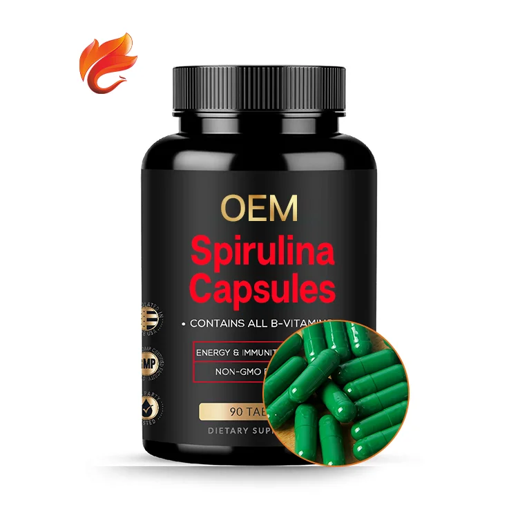 Wholesale Organic Spirulina Capsules, Chewable Tablets, Softgels, pills, supplement, 500mg - Price, OEM, Private Label